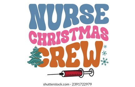 Nurse Christmas Crew Christmas T-Shirt Design