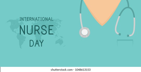 Nurse close up. Medical background. Vector