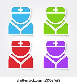 Nurse Colorful Vector Icon Design