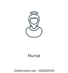 Nurse concept line icon. Linear Nurse concept outline symbol design. This simple element illustration can be used for web and mobile UI/UX.