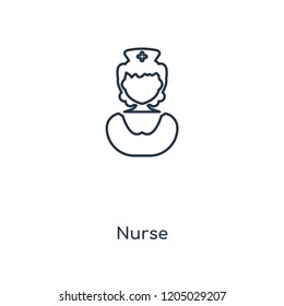 Nurse concept line icon. Linear Nurse concept outline symbol design. This simple element illustration can be used for web and mobile UI/UX.
