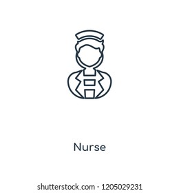 Nurse concept line icon. Linear Nurse concept outline symbol design. This simple element illustration can be used for web and mobile UI/UX.