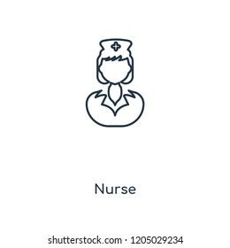 Nurse concept line icon. Linear Nurse concept outline symbol design. This simple element illustration can be used for web and mobile UI/UX.