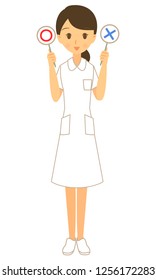 Nurse with correct and incorrect bills