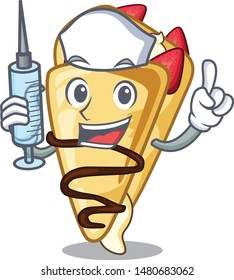 Nurse crepe with in the cartoon shape