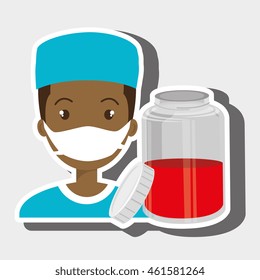 nurse crooss smartphone graphic vector illustration eps 10