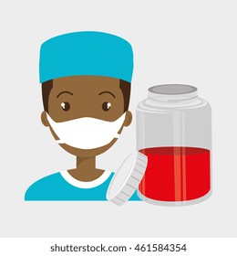 nurse crooss smartphone graphic vector illustration eps 10