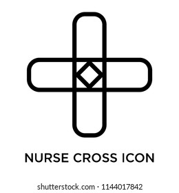 Nurse cross icon vector isolated on white background for your web and mobile app design, Nurse cross logo concept