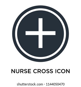 Nurse cross icon vector isolated on white background for your web and mobile app design, Nurse cross logo concept