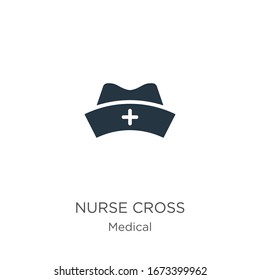 Nurse cross icon vector. Trendy flat nurse cross icon from medical collection isolated on white background. Vector illustration can be used for web and mobile graphic design, logo, eps10