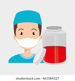 nurse cross smartphone graphic vector illustration eps 10