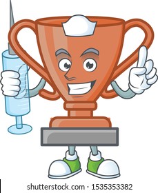 Nurse cup bronze trophy for win collection.