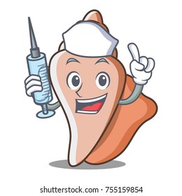 Nurse cute shell character cartoon