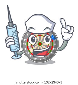 Nurse dartboard in the shape of mascot