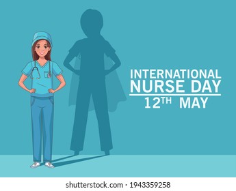 nurse day celebrating hero standing