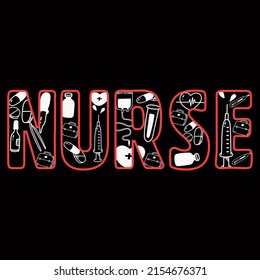 Nurse day t shirt design vector illustration.