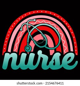 Nurse day t shirt design vector illustration.