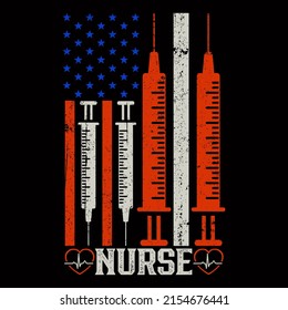 Nurse day t shirt design vector illustration.