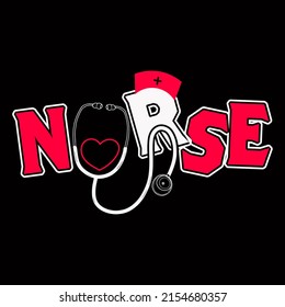 Nurse day t shirt design vector illustration.