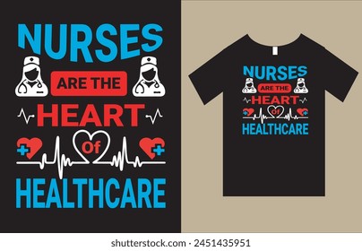 Nurse Day T-Shirt Design Archivo de Vector , Tipografía Diseño de camiseta