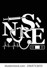 "Nurse design" eps vector file for Cricut or silhouette. You can edit it with Adobe Illustrator and eps editor software.