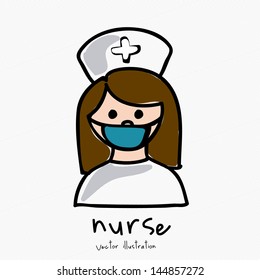 nurse design over white background