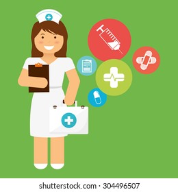 Nurse design, vector illustration 10 eps graphic