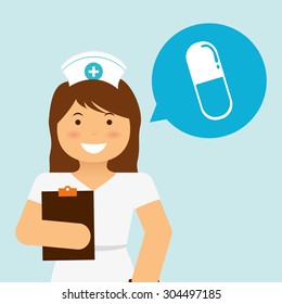 Nurse design, vector illustration 10 eps graphic