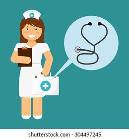 Nurse design, vector illustration 10 eps graphic