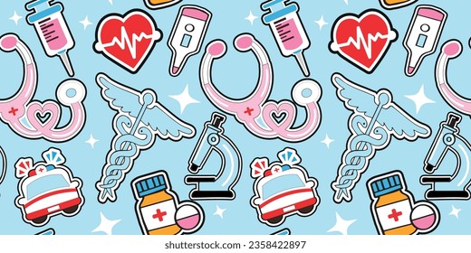 Nurse doctor cartoon  elements background