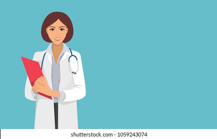 nurse, doctor from hospital, therapist, medical staff, woman, isolated vector character