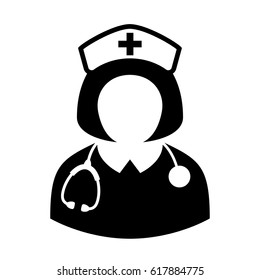 Nurse doctor in medical uniform vector icon illustration isolated on white background