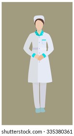 Nurse or a doctor. vector