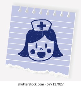 nurse doodle drawing