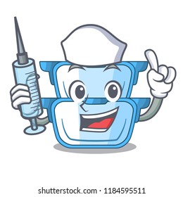 Nurse double boiler character for the steaming food