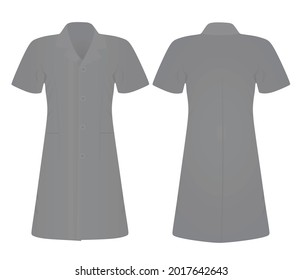 Nurse dress scrub coat. vector