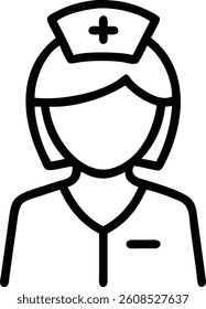 Nurse editable outline icon design.