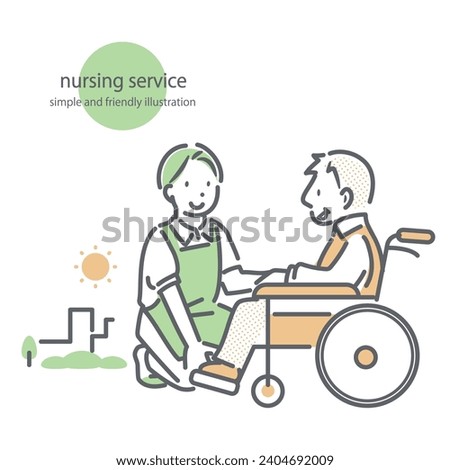 nurse and elderly man in a wheelchair