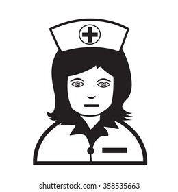 Nurse Face emotion Icon Illustration sign design