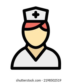 Nurse Fill Vector Icon easily modified

