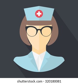 Nurse. Flat design. Vector illustration