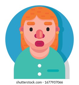 Nurse flat icon or character design