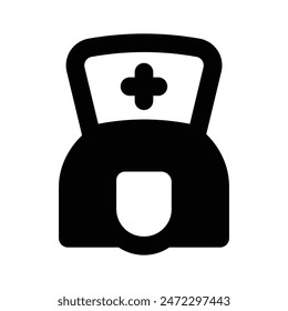 Nurse flat icon. isolated on a white background