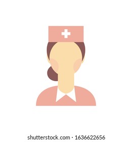 nurse flat icon, vector illustration