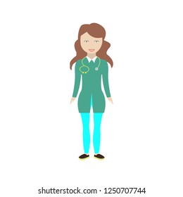 Nurse Flat multi color icon 