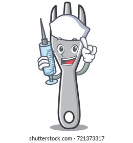 Nurse fork character cartoon style