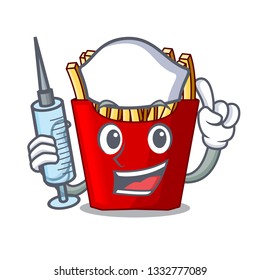 Nurse french fries served on character plates