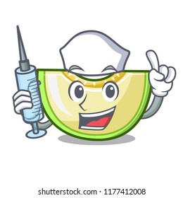 Nurse fresh melon slice in the frezeer cartoon