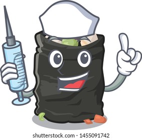 Nurse garbage bag in the cartoon shape