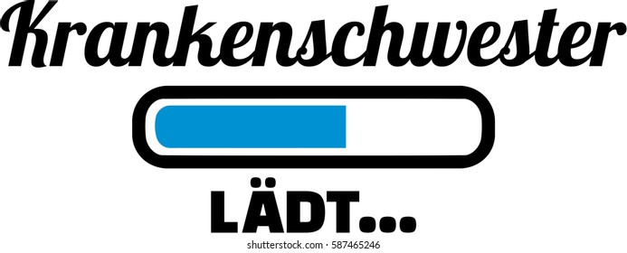 Nurse german job title with Loading bar